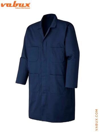 Shop Coat – Blue Four-Pocket Long Coat