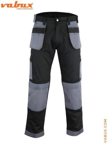 Black Cargo Work Pants – Stylish Black and Grey Contrast for Men