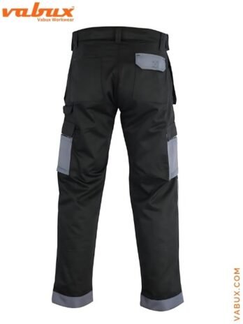 Black Cargo Work Pants – Stylish Black and Grey Contrast for Men